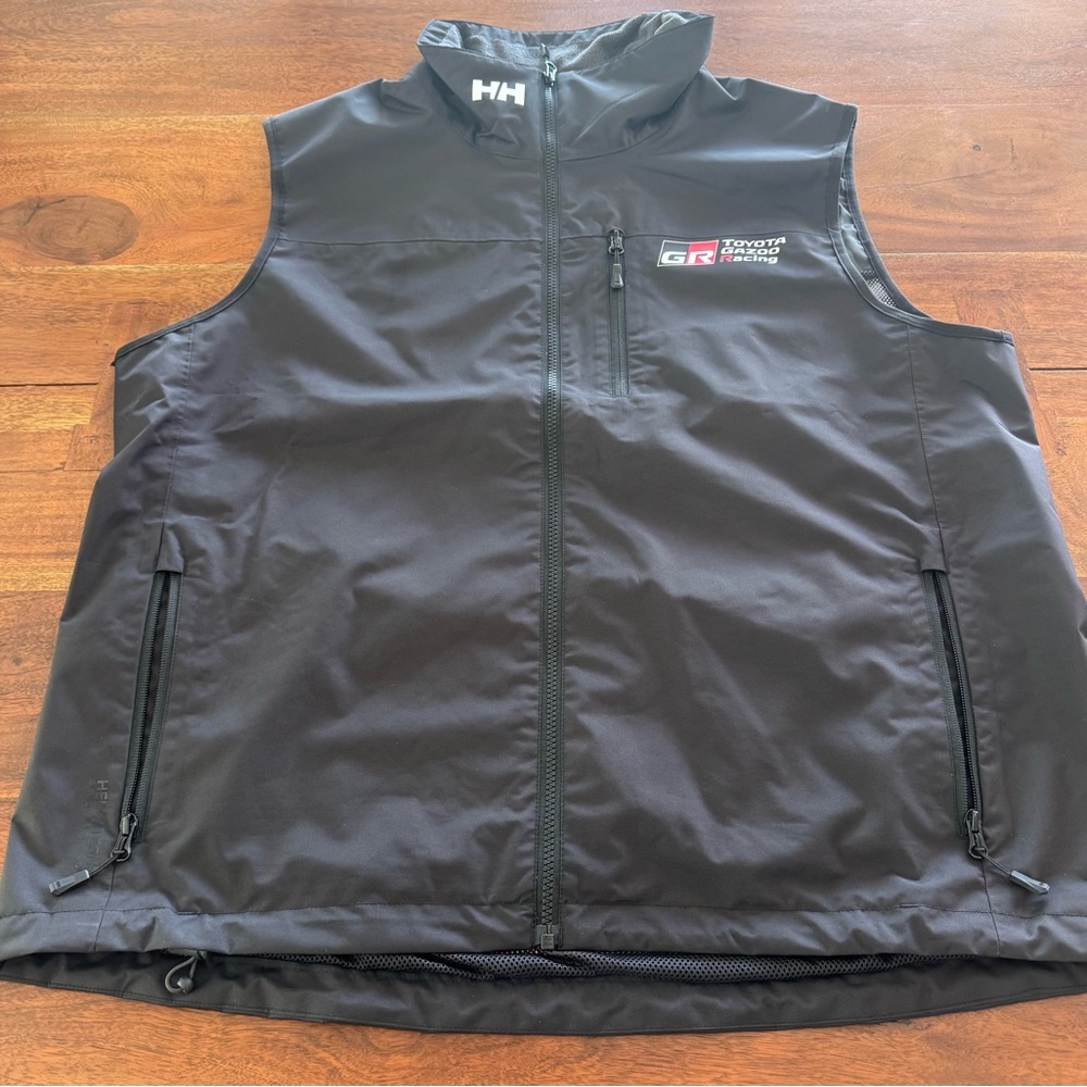 Men's Helly Hansen Crew Vest 2.0 Water/Windproof Black XXL With Toyota Logo